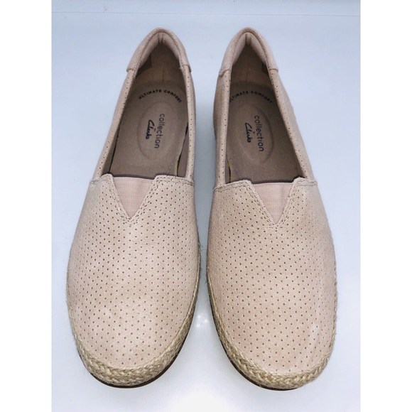 CLARKS Collection Women Danelly Sky Espadrille Slip-Ons Blush Suede, choose size - Picture 3 of 10
